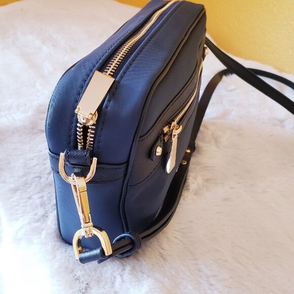 Michael Kors Jet Set Charm Women's Navy Blue Crossbody Bag Nylon Leather Trim - Picture 8 of 16